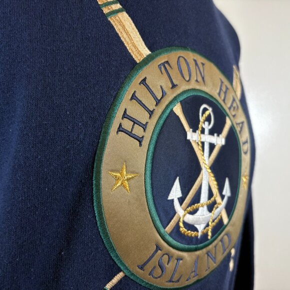 Vintage Hilton Head Island Sweatshirt Mens M Crewneck South Carolina USA 90s - Picture 3 of 5